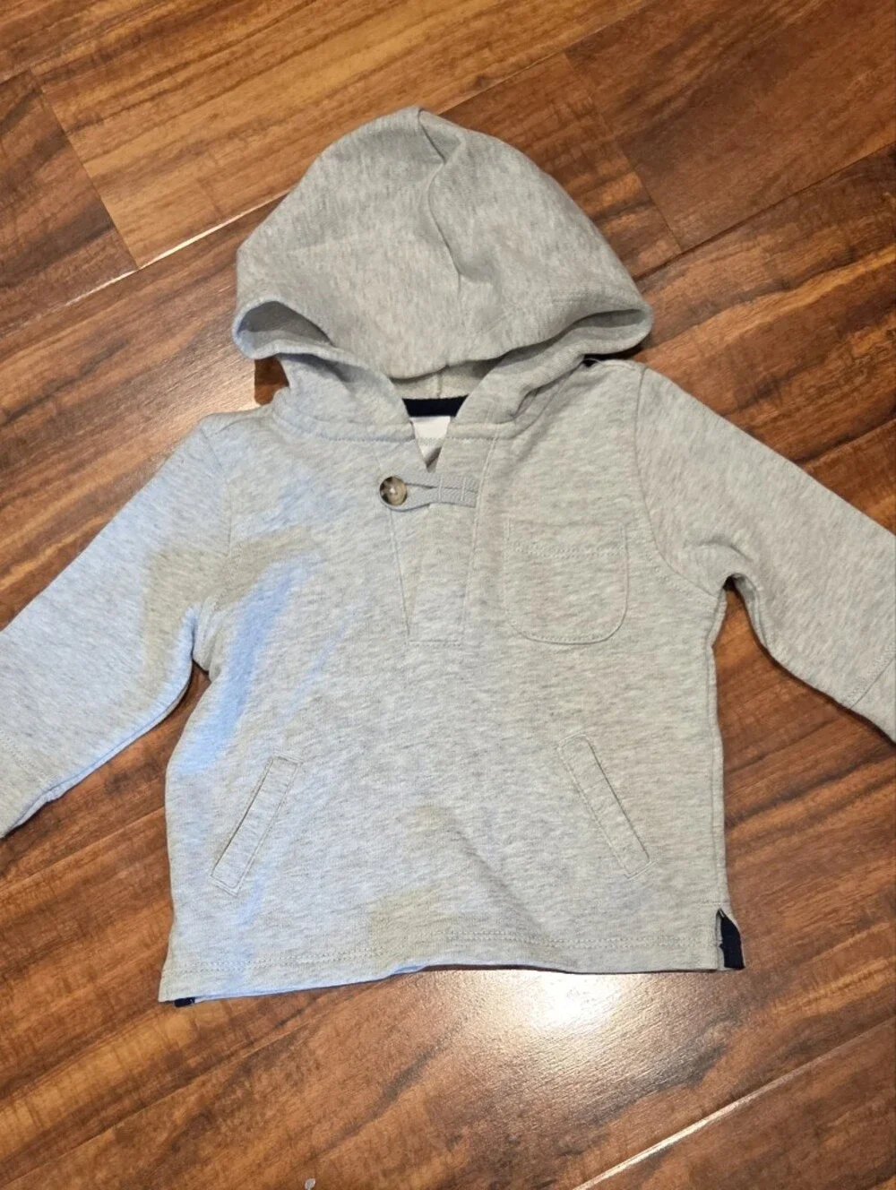 Gymboree NWT 3-6 Months Gray Pullover Hoodie and Chambray Cargo Pants